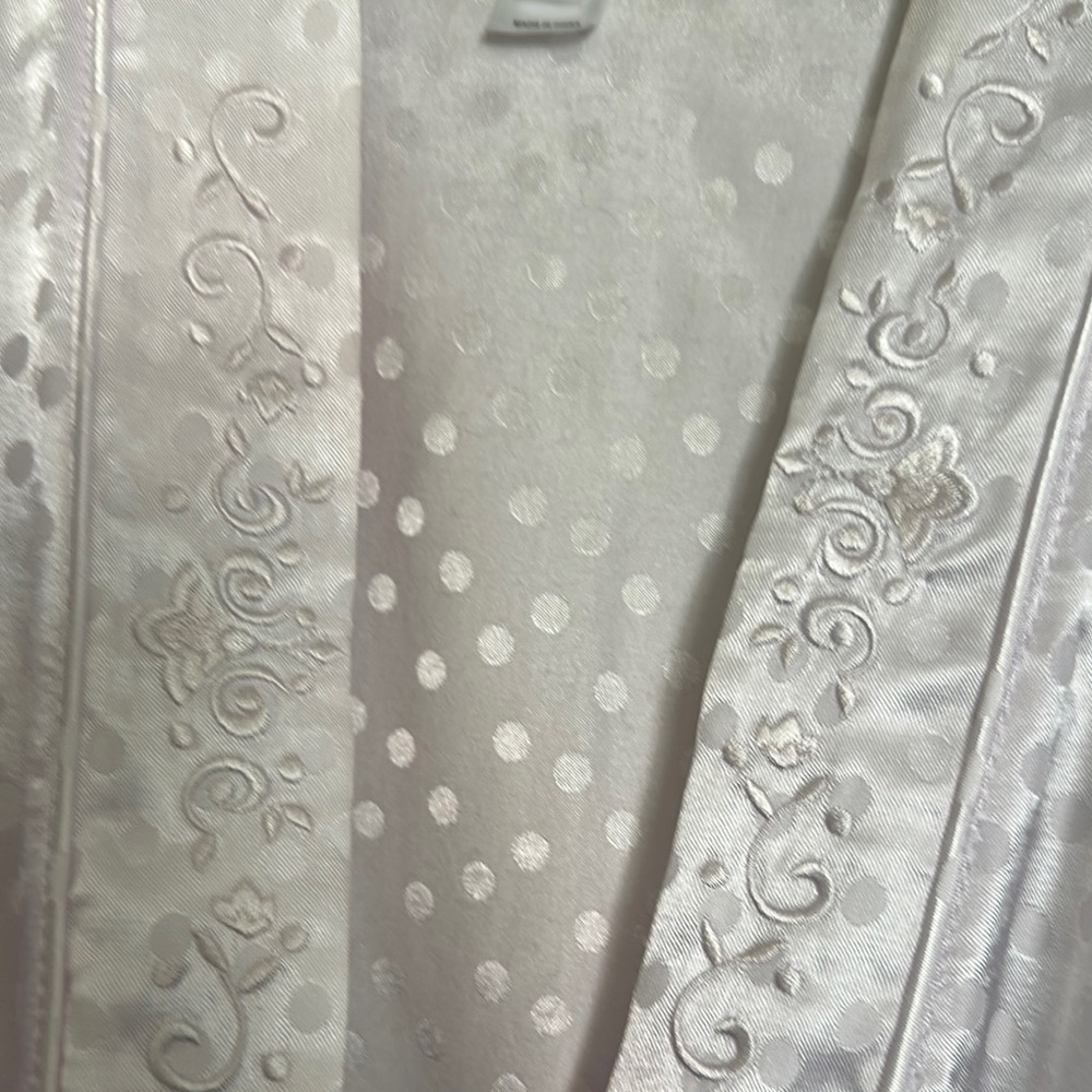 Miss Elaine Purple Wrap-Style Robe with Shawl Collar - Picture 8 of 8